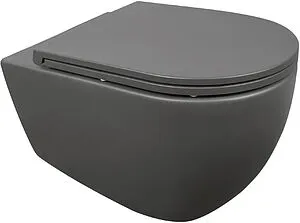 Унитаз подвесной безободковый ISVEA Infinity Vortex антрацит 10NF02003-2C Унитаз подвесной безободковый ISVEA Infinity Vortex антрацит 10NF02003-2C, 1