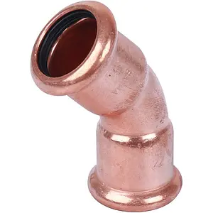 Отвод пресс двухраструбный 18мм угол 45° Sanha 6041 1604122, 1