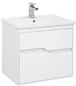 Тумба-умывальник подвесная Aquanet Модена 65 белый 00198485+00182318, 1