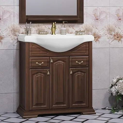 Тумба-умывальник напольный Opadiris Риспекто 80 орех антикварный 00-00006025+4620008198941