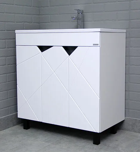 Тумба-умывальник напольная Домино Vector 80 белый DV6604T+4670142930273