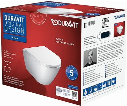 Комплект 5 в 1 Duravit D-Neo Set_D-Neo_чёрный с кнопкой WD5001031 черный матовый