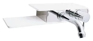 Смеситель для раковины настенный Rav Slezak Murray белый/хром MU031.5 Смеситель для раковины настенный Rav Slezak Murray белый/хром MU031.5, 1