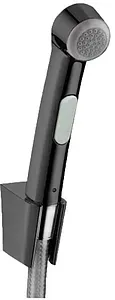 Гигиенический душ с держателем Hansgrohe шлифованный чёрный хром 32129340, 1