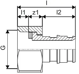 Муфта аксиальная с накидной гайкой 25мм x 1"нг Uponor Q&E 1023018 Муфта аксиальная с накидной гайкой 25мм x 1"нг Uponor Q&E 1023018, 2