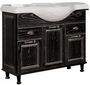 Тумба-умывальник напольная Aquaton Жерона 85 черное серебро 1A1585K5GEM50, 1