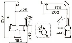 Смеситель для кухни с подключением к фильтру Omoikiri Hotaru-CH-WH хром/белый 4994051, 2