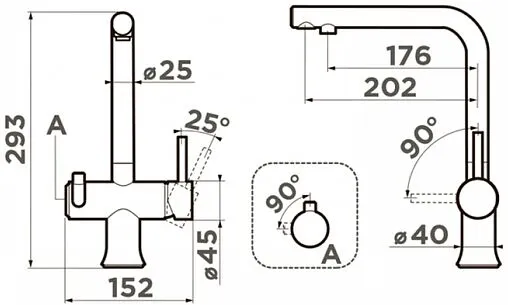 Смеситель для кухни с подключением к фильтру Omoikiri Hotaru-G вороненая сталь/зелёный 4994028
