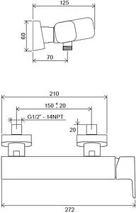 Смеситель для душа Ravak 10° Free хром X070132, 2