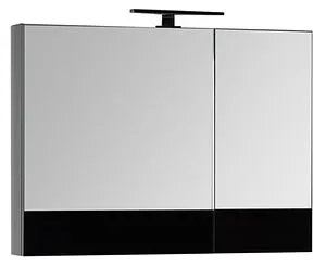 Шкаф-зеркало Aquanet Верона 90 L чёрный 00172340, 4