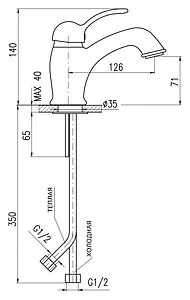 Смеситель для раковины Rav Slezak Labe хром L026.5 Смеситель для раковины Rav Slezak Labe хром L026.5, 2