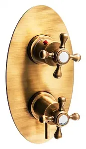 Термостат для 3 потребителей Bossini Retro бронза Z001207.022 Термостат для 3 потребителей Bossini Retro бронза Z001207.022, 1