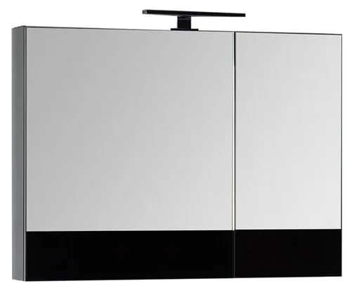 Шкаф-зеркало Aquanet Верона 90 L чёрный 00172340 Шкаф-зеркало Aquanet Верона 90 L чёрный 00172340