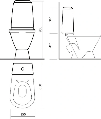 Унитаз-компакт Sanita Кама Комфорт белый WC.CC/Kama/2-TM/WHT.G/S1 Унитаз-компакт Sanita Кама Комфорт белый WC.CC/Kama/2-TM/WHT.G/S1