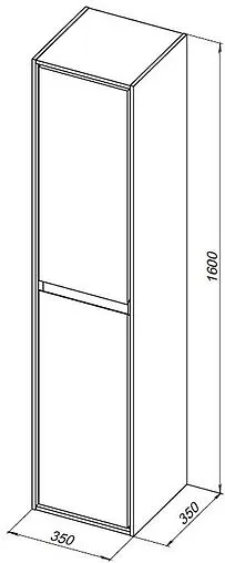 Шкаф-пенал подвесной Aquanet Милан дуб рустикальный 00336388