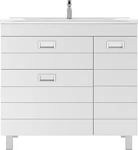 Тумба-умывальник напольный Домино Cube 90 белый DC5005T+4627173210126, 3