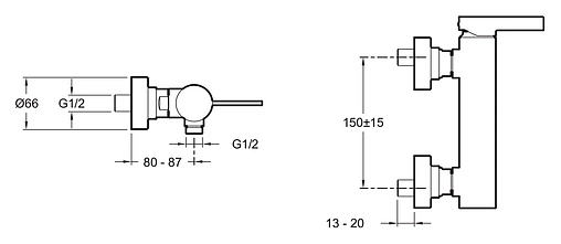 Смеситель для душа Jacob Delafon Stillness хром E12779-4-CP Смеситель для душа Jacob Delafon Stillness хром E12779-4-CP