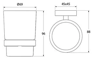 Стакан IDDIS Edifice хром EDIMBG1i45 Стакан IDDIS Edifice хром EDIMBG1i45, 2