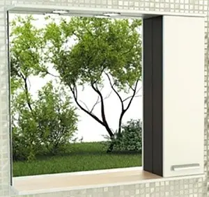 Шкаф-зеркало Comforty Манчестер 90 R белый/венге 00003125185CF Шкаф-зеркало Comforty Манчестер 90 R белый/венге 00003125185CF, 1