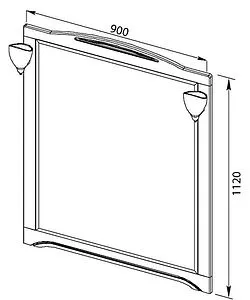 Зеркало Aquanet Луис 90 бежевый 00173219, 2