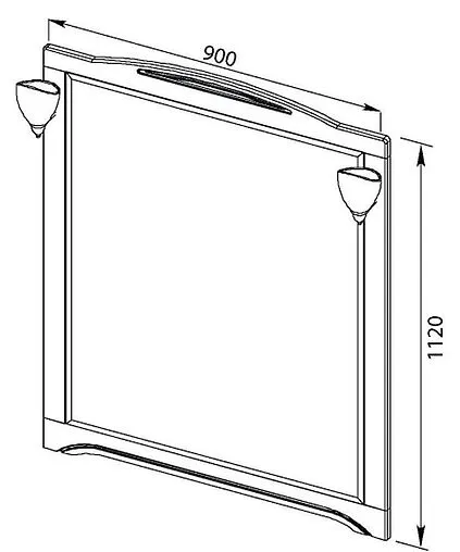 Зеркало Aquanet Луис 90 бежевый 00173219