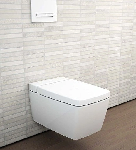 Унитаз подвесной безободковый с емкостью для чистящей жидкости VitrA Metropole Rim-Ex белый 7672B003-1686