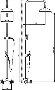 Душевая система со смесителем для душа Cezares Atlantis бронза ATLANTIS-CD-02-Sw Душевая система со смесителем для душа Cezares Atlantis бронза ATLANTIS-CD-02-Sw, 2
