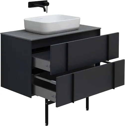 Тумба-умывальник подвесной Allen Brau Reality 90 антрацит 1.32006.AM+