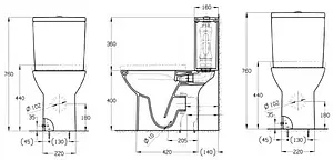Чаша унитаза Roca Debba белый 34299P00Y, 2