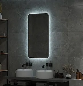 Зеркало с подсветкой Continent Torry Led 60x120 с фоновой подсветкой, бесконтактным сенсором, с подогревом белый ЗЛП2031, 4