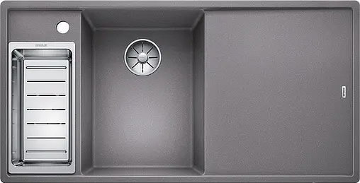 Мойка кухонная Blanco Axia III 6 S-F 100 L (доска стекло) алюметаллик 524671