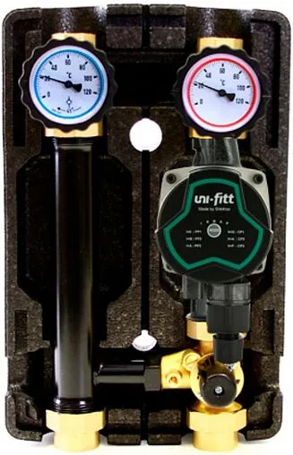 Насосный модуль с 3-х ходовым смесительным клапаном и сервоприводом 1&quot;в х 1&quot;в Uni-Fitt 492E2503 с насосом Uni-Fitt GTA 25-7