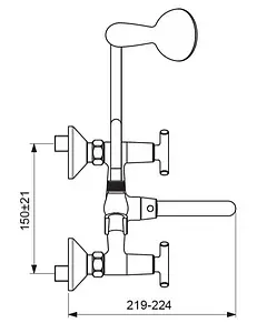 Смеситель для ванны Vidima Trinity хром BA260AA Смеситель для ванны Vidima Trinity хром BA260AA, 3