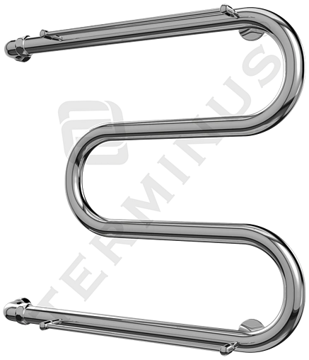 Полотенцесушитель водяной Terminus М-образный с/п AISI 32х2 500х500 полированная сталь 4620768880339