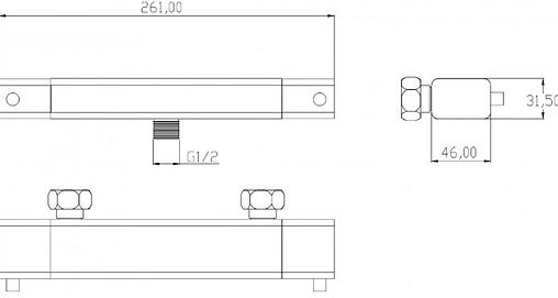 Термостат для душа Swedbe Mercury хром 9052