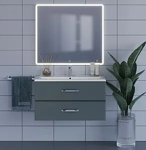 Зеркало с подсветкой Uperwood Upd Foster 90 белый/серебро 291020580, 4