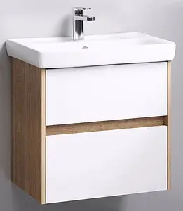 Тумба под умывальник подвесная Aqwella City 60 белый/дуб балтийский CI0106DB Тумба под умывальник подвесная Aqwella City 60 белый/дуб балтийский CI0106DB, 4