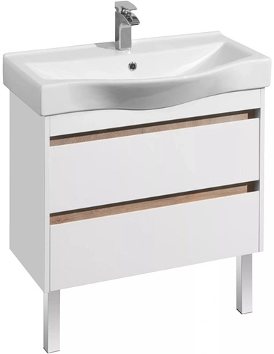 Тумба под умывальник Aquaton Нортон 80 белый глянец 1A248901NT010