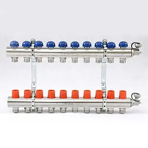 Группа коллекторная без расходомеров 10 отводов 1&quot;в/в x ¾&quot;ек Uni-fitt 441E4310, 1