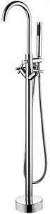 Смеситель для ванны напольный Swedbe Spira хром 4002 Смеситель для ванны напольный Swedbe Spira хром 4002, 1
