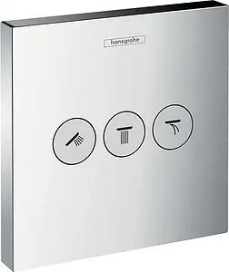 Вентиль переключающий на 3 потребителя Hansgrohe ShowerSelect хром 15764000, 1