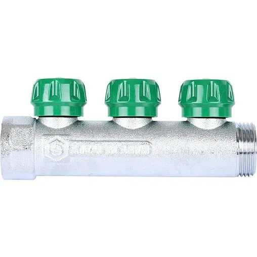 Коллектор регулирующий проходной 3 отвода 1&quot;в/н x ¾&quot;ек Stout SMB-6850-013403