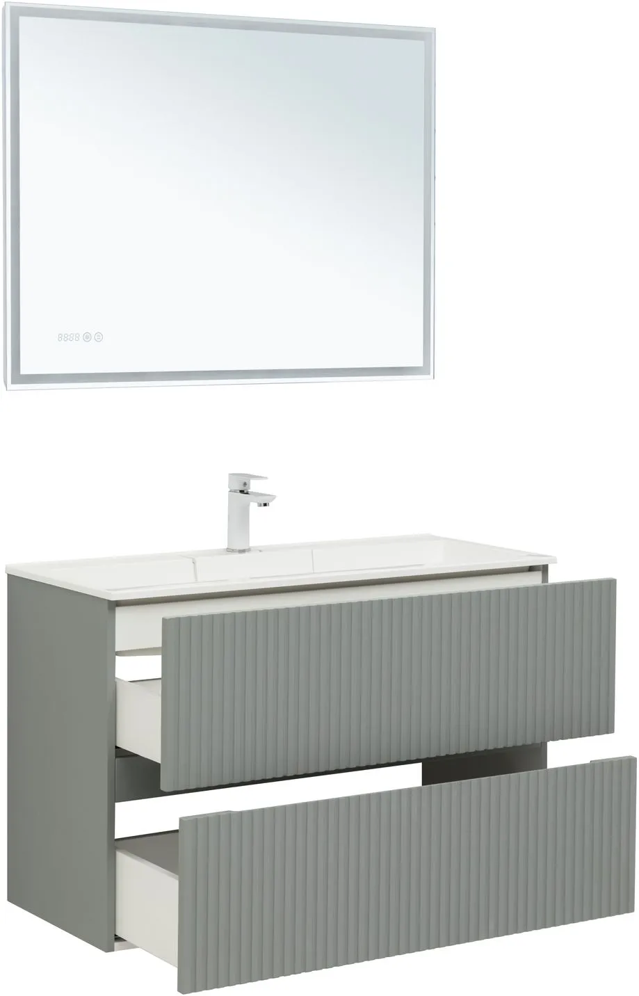 Тумба-умывальник Aquanet Джейн 100 мисти грин 00313320+