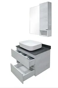 Тумба-умывальник подвесная Comforty Прага 75 дуб белый/серый 00004144201CF Тумба-умывальник подвесная Comforty Прага 75 дуб белый/серый 00004144201CF, 4