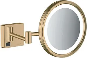 Косметическое зеркало Hansgrohe AddStoris шлифованная бронза 41790140 Косметическое зеркало Hansgrohe AddStoris шлифованная бронза 41790140, 1
