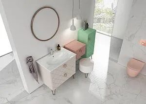 Шкаф-пенал напольный Isvea Rosa 40 мятно-зелёный 21RA31081040I Шкаф-пенал напольный Isvea Rosa 40 мятно-зелёный 21RA31081040I, 4