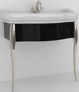 Консоль напольная Kerasan Retro 73 чёрный/хром 7362K2 Консоль напольная Kerasan Retro 73 чёрный/хром 7362K2, 1