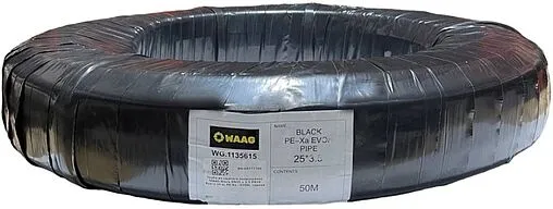 Труба сшитый полиэтилен WAAG Black 25 x 3.5 мм PE-Xa EVOH бухта 50м WG.1135615