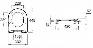 Комплект 6 в 1 Jacob Delafon Odeon Rive Gauche EDR103-BL с кнопкой E36496-BL черный матовый, 5