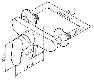 Смеситель для душа Am.Pm Like хром F8020000 Смеситель для душа Am.Pm Like хром F8020000, 2